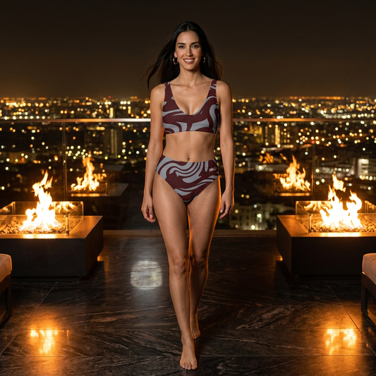 Ensemble de bikini taille haute 520F